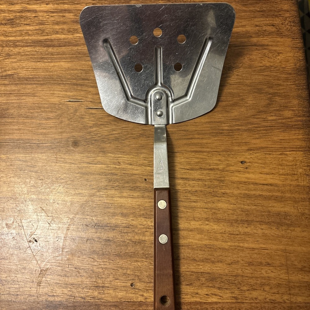 Household Stainless Steel USA Offset Wide Blade 10 1/2" Spatula w Riveted Handle